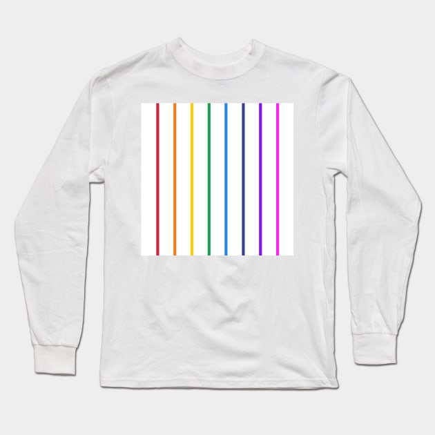 Narrow rainbow stripes Long Sleeve T-Shirt by bettyretro